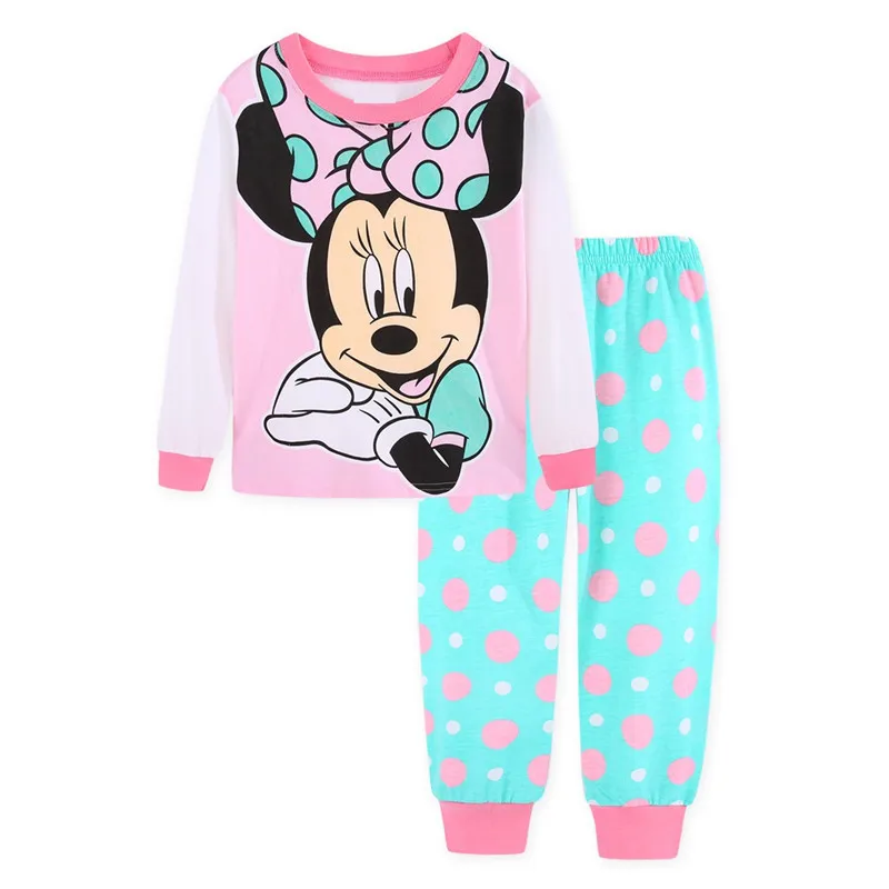 Children pajamas Soft Sleeping suits cotton clothing sets Girls Cartoon kids underwear set Autumn Winter indoor clothing - Color: style 4