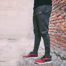 Мужские длинные штаны из хлопка, мужские спортивные штаны для тренировок и фитнеса, повседневные модные спортивные штаны, штаны для бега