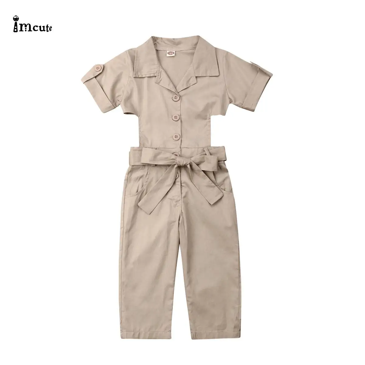 kids khaki jumpsuit