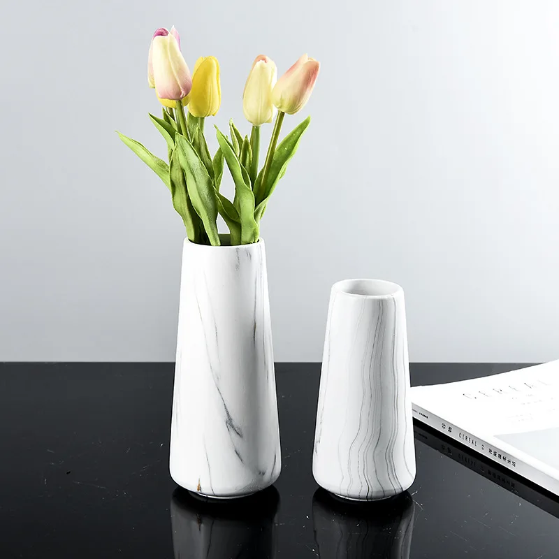 Creative Marble Flower Vase Ceramic Desk Vases Nordic Style Home Party