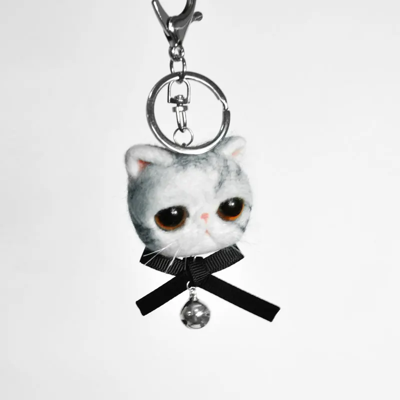 

DIY Pendant Bell Cat Non Finished Felting Poked Free Shipping Handcraft Wool Felt Poked Set DIY Cat Head Felt for Needle Craft