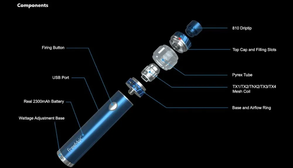 Оригинальная электронная сигарета FreeMax TWISTER 80 Вт pod vape pen начальный комплект