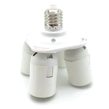 4 in1 E27 База Светодиодный гнездо для патрона лампы сплиттер Свет Лампа адаптер держателя лампы круглые светодиодные лампы для софтбокса и высокое качество