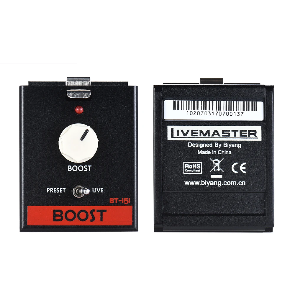 Высокое качество BIYANG серий livemaster BT-151 Clean Boost гитарный эффект педаль модуль True Bypass |