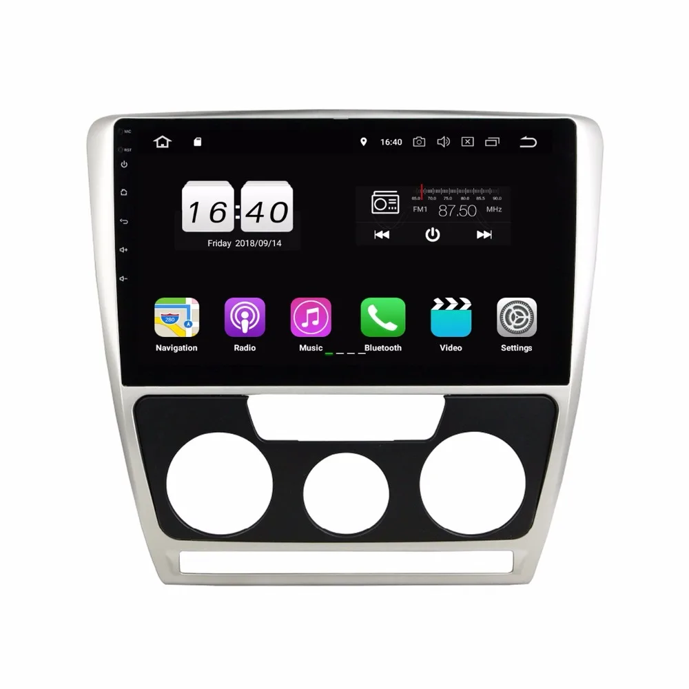 Perfect 2GB RAM Quad Core 10.1" Android 8.1 Car PC DVD Player for Skoda Octavia 2007 2008 2009 With GPS Radio Bluetooth WIFI 16GB ROM 1