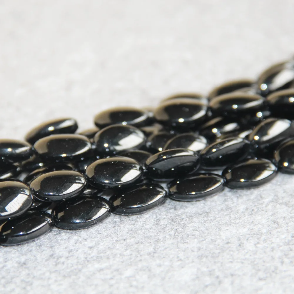 

Accessory Crafts For Necklace Bracelet 13x18mm Onyx Black Carnelian Beads Oval DIY Loose 15inch Jewelry Making Fitting Female