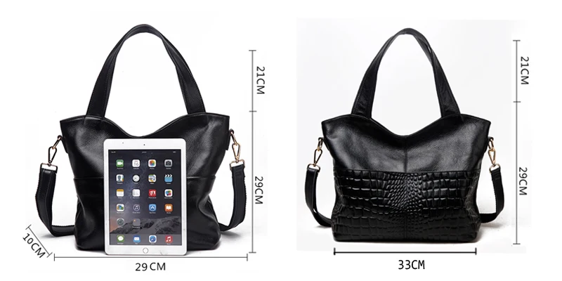 100% Genuine Leather Handbag Large Capacity Women Shoulder Bag Retro Tote Purse High Quality Hobos  Shopping Bags 2018 New (16)