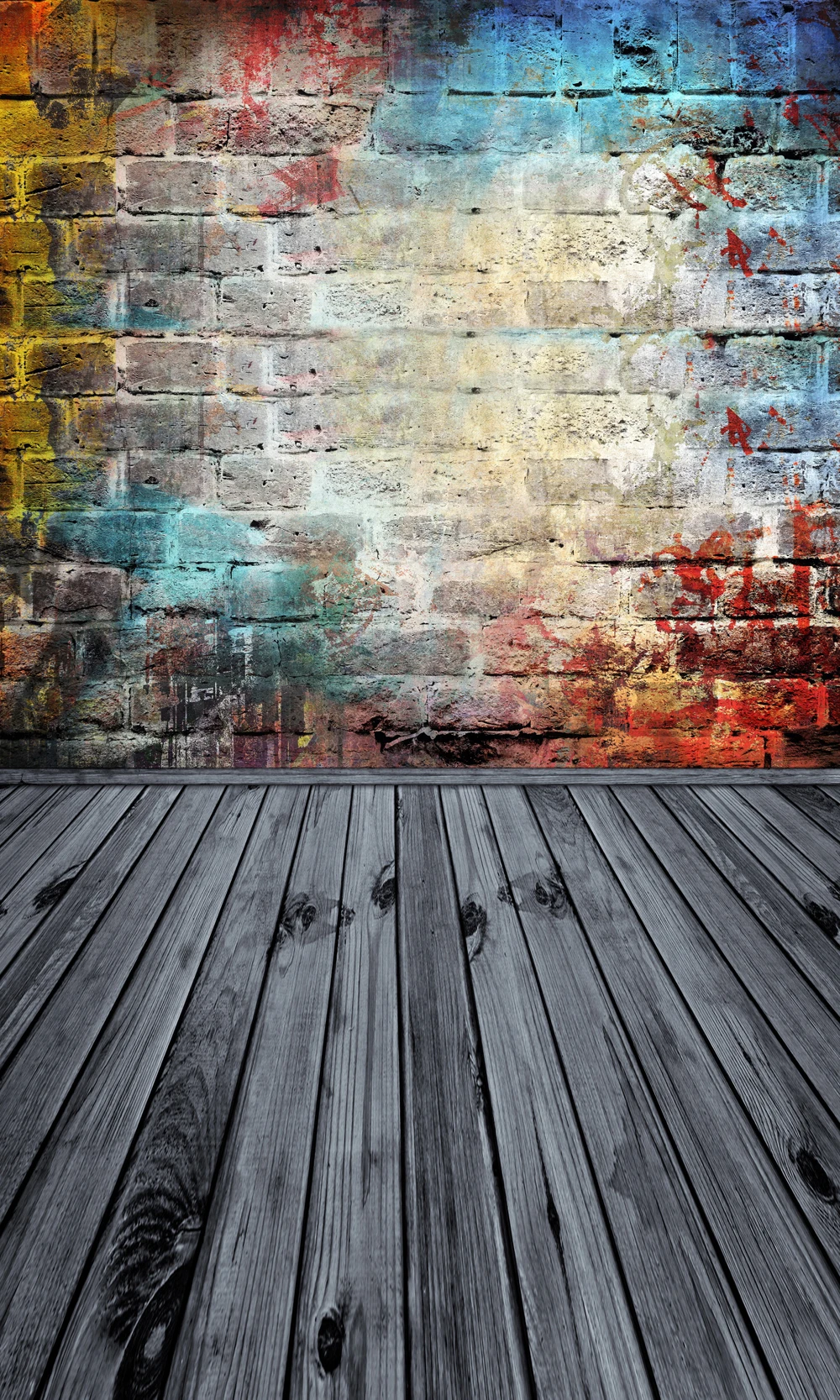 HUAYI 3x6m seamless brick wall wood floor Backdrop photography backdrops photo background vinyl backdrop brick paper XT-6400 HUAYI 3x6m seamless brick wall wood floor Backdrop photography backdrops photo background vinyl backdrop brick paper XT-6400