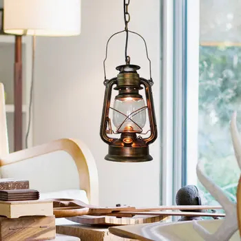 

Pendant Lights European Single Head Lantern Pendent Lamps Retro Nostalgia Hanging Lamp Indoor Light Droplight