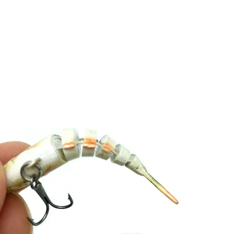 Sahte Yemler 1 piezas 5 CM 2,5G Mini señuelo de pesca Swimbait Grankbait cebo duro Multi articulado señuelo falso cebo articulos De Pesca