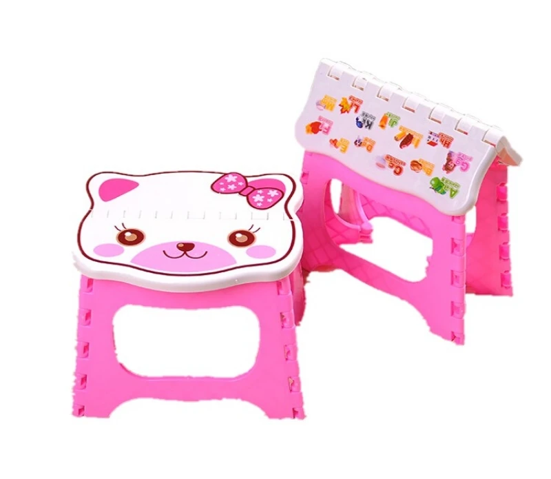 Baby Portable Stool Folding Safe Seat Chair Kids Small Flat Seat Kids Colorful Photography Props Kids