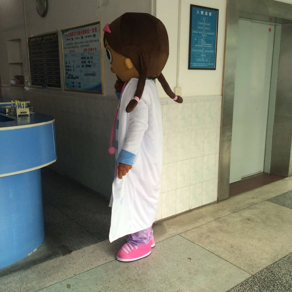Горячая Распродажа 2014 Высокое качество Doc костюм талисман McStuffins для взрослых