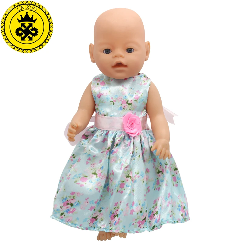 Small Flower Dress Suit Doll Clothes Fit 43cm Baby Born Zapf Doll Clothes Baby Best Birthday