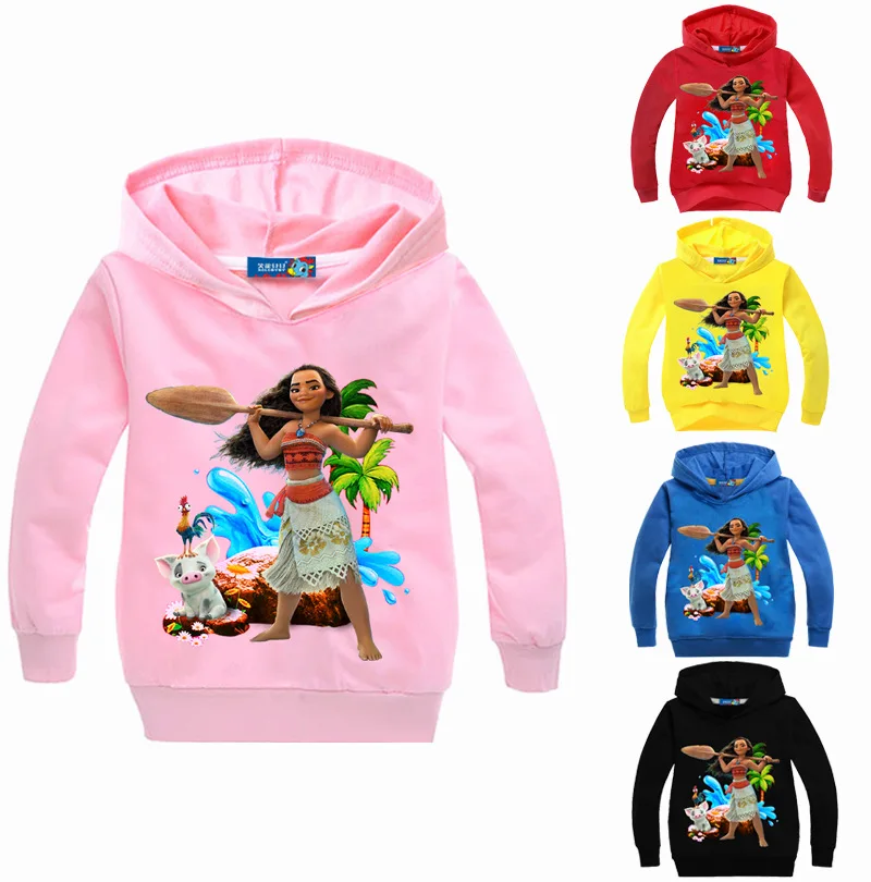 

Retail 2018 Newest kids moana Clothing Hoodies Girls Spring Autumn Sweater Long Sleeve Outwear Baby Clothes jacket children coat