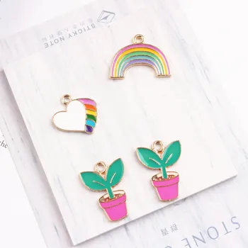 

3 Styles Enamel Charms Alloy Dangle Charms for DIY Women Necklace Bracelet Pendant Jewelry Making 20pcs/lot