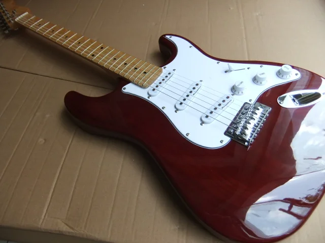 Wholesale New Fdr Str Electric Guitar 3 Pickups In Wine(Brown)100831