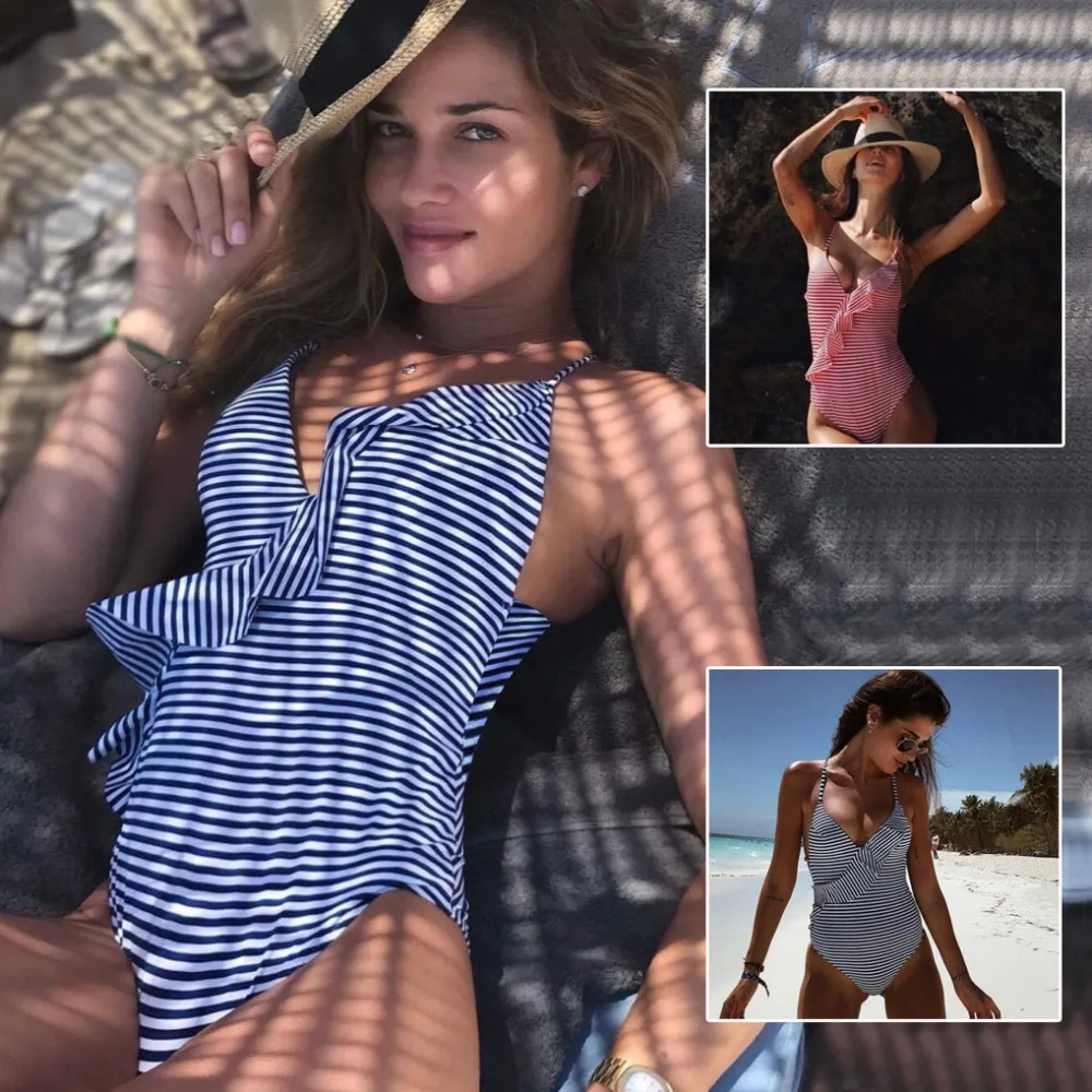 

S-XL 3 colors new arrival stripe sexy women swimsuit one piece swimsuit bathing swimwear womens (A9030)