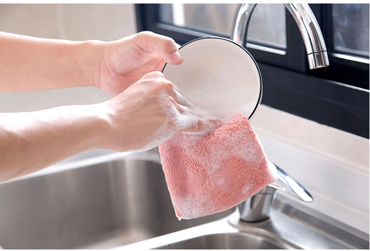 HTEXQ кухонное чистящее полотенце для мытья посуды, 1 шт., волшебное полотенце для рук, волокно, тряпка для мытья посуды, антижир, тряпка, полотенце для мытья