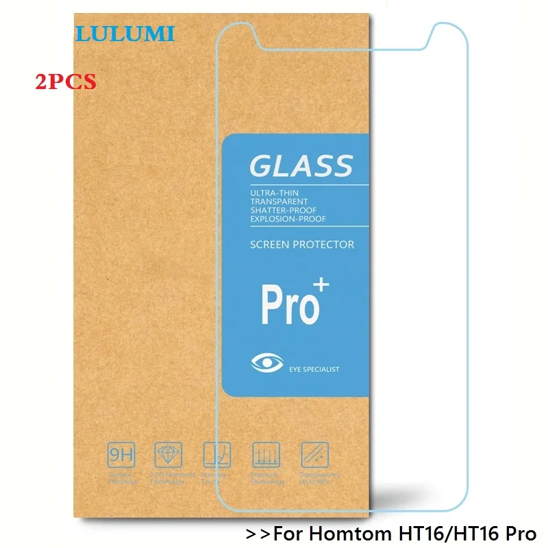 

2PCS Homtom Ht16 Tempered Glass Homtom Ht16 Glass On For Homtom Ht 16 Pro Screen Protector Film Case 9H 2.5D Glass