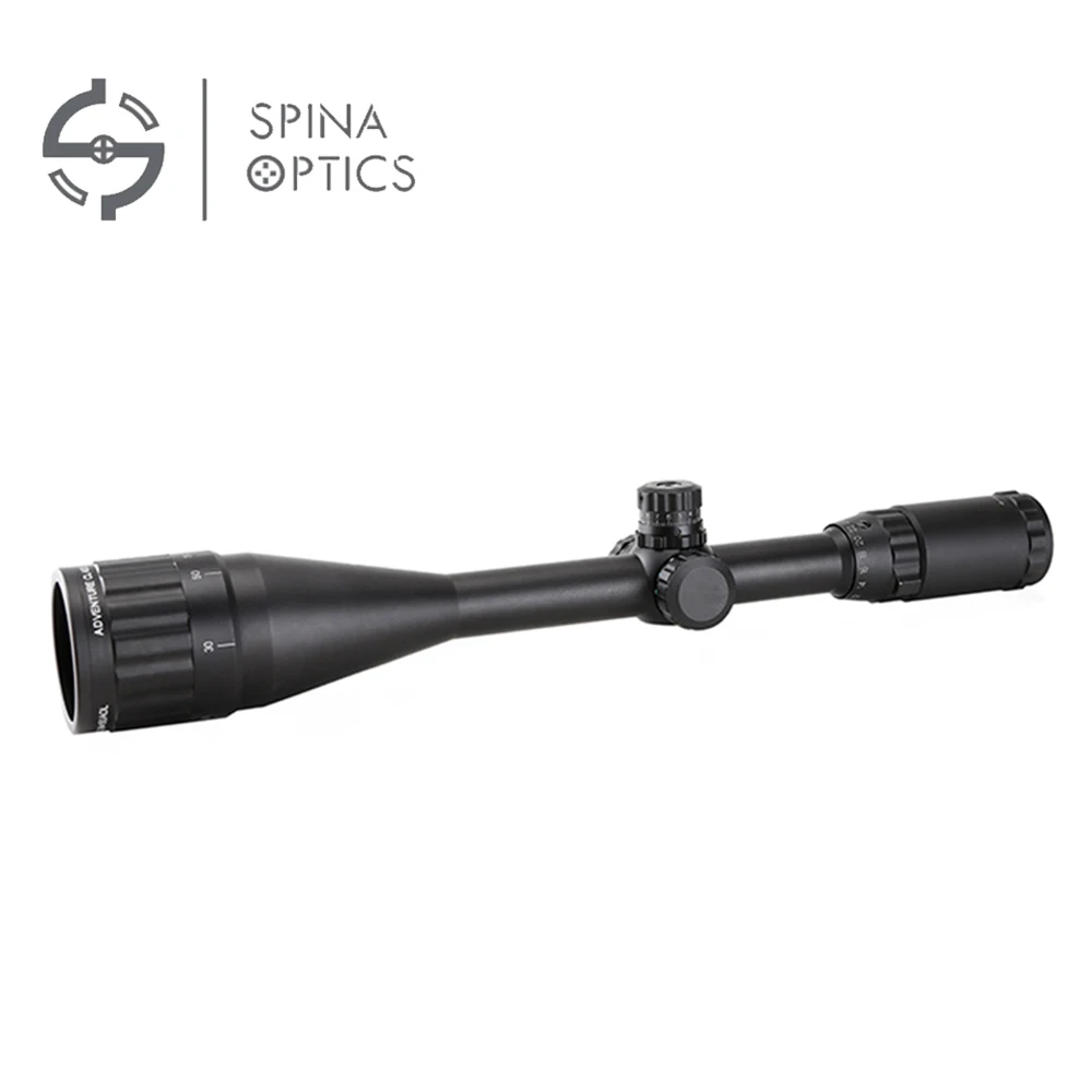 

SPIAN OPTICS Sniper Shooting 6-24X50 AOL 1 inch Full Size Tactical Optical Illuminated View Mil-Dot Rifle Lock Reset Reach