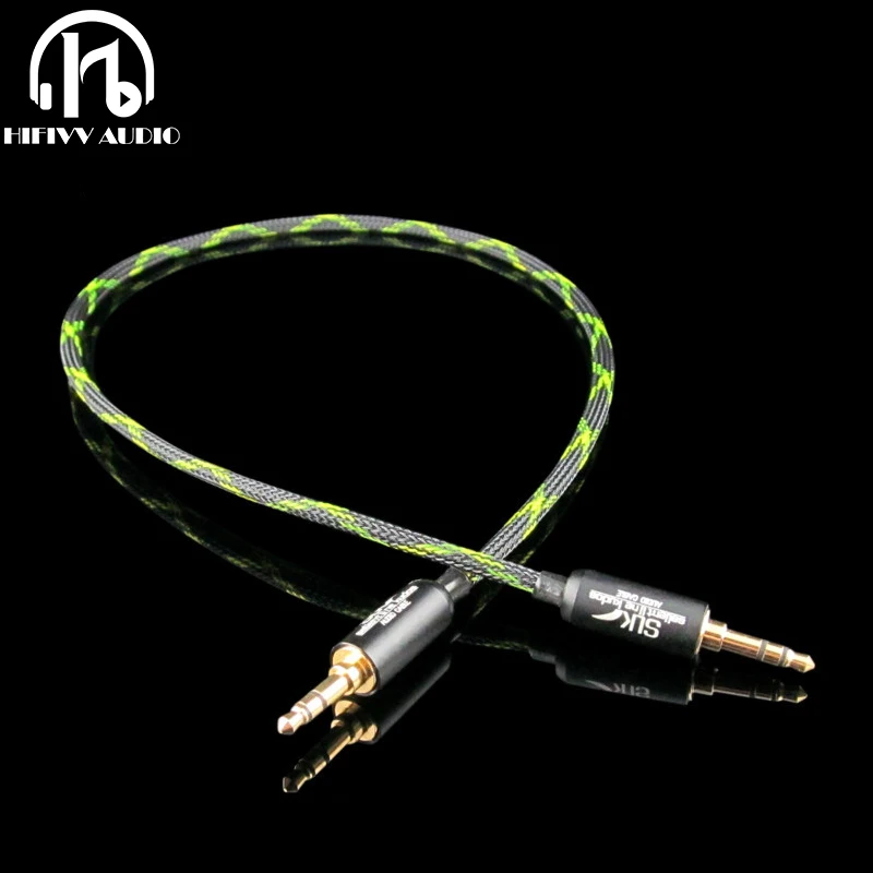 

Hifivv audio hi end 3.5mm jack cable 3.5mm to 3.5mm Male plug Line In Car Aux Cable headphone Amplifier