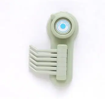 Регулируемый настенный крючок для чашек с вакуумной присоской Ванная комната Кухонный Органайзер хранилище крюк Пластик вращающийся 6 вешалка крючок Брелок для ключей - Цвет: Зеленый