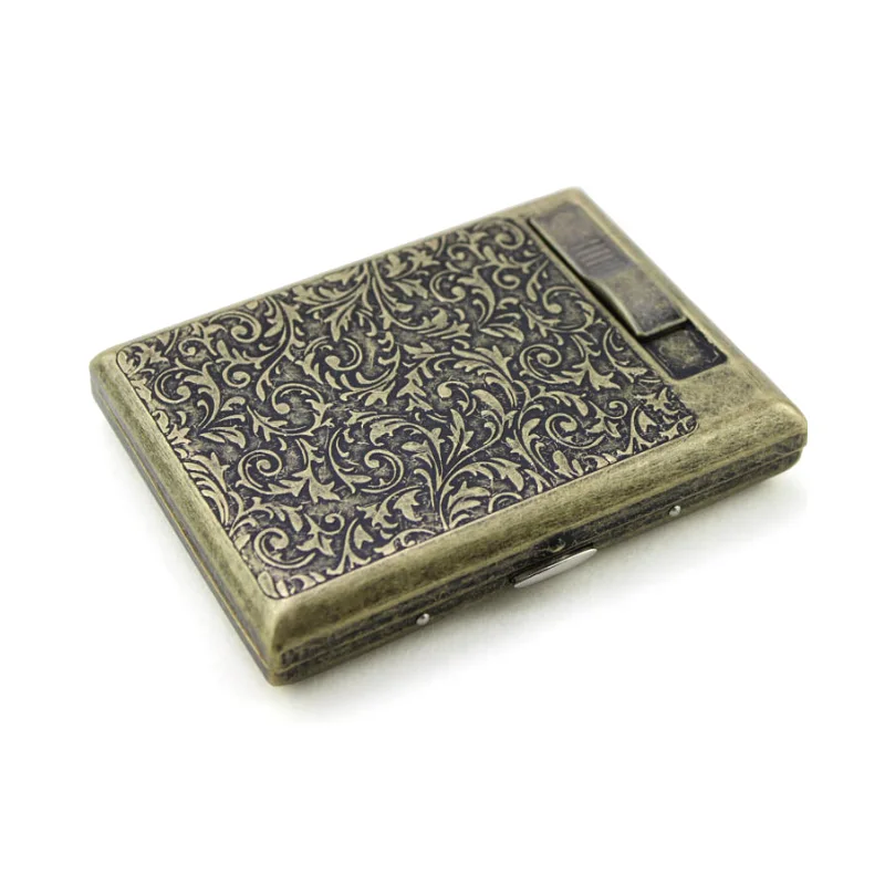 Vintage Cigarette Case with Built-In Lighter