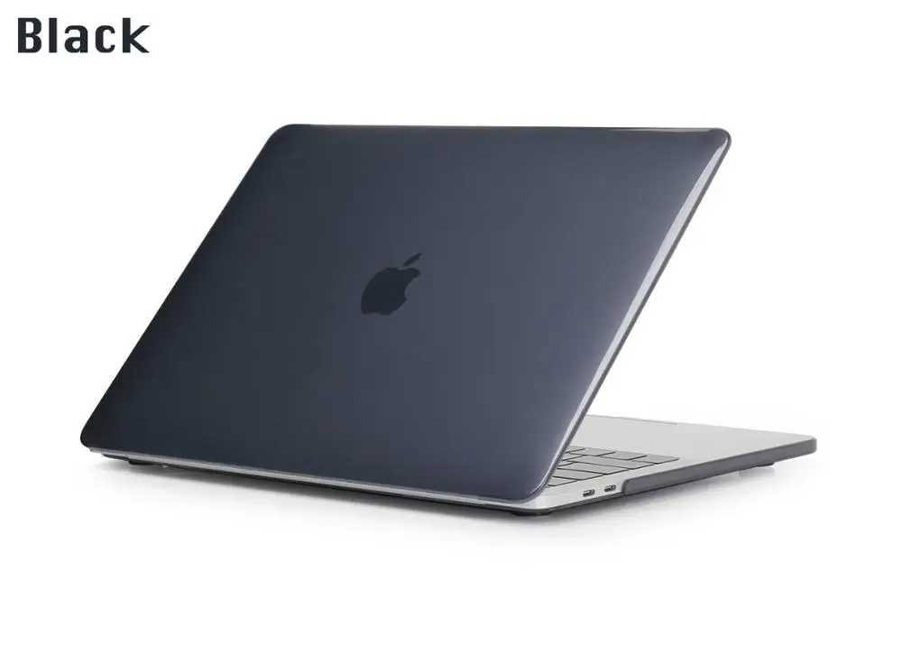 3IN1 прозрачной крышкой для Apple Mac book Air Pro retina 11 12 13,3 15 дюймов для MacBook Pro 13 с Touch Bar чехол сумка для ноутбука - Цвет: black-crystal