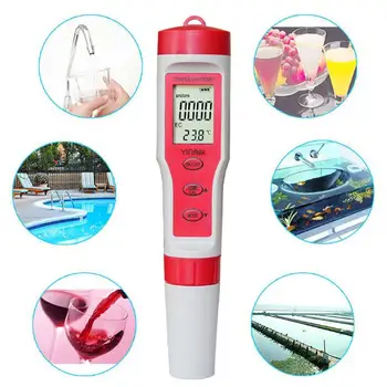 

4-in-1 Portable Digital PH TDS EC TEMP Water Tester Multi-function Test Pen Kit for Swimming Pool Drinking Water Spa