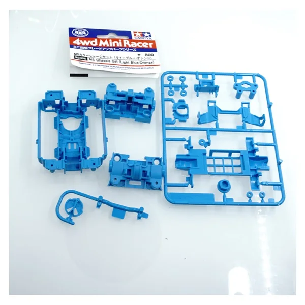 Оригинальная tamiya CNC MS MSL шасси 95235 95234 95246 Розовый Серебряный Фиолетовый с зеленым оранжевым красным для tamiya мини 4wd гоночных автомобилей - Color: 95386 blue