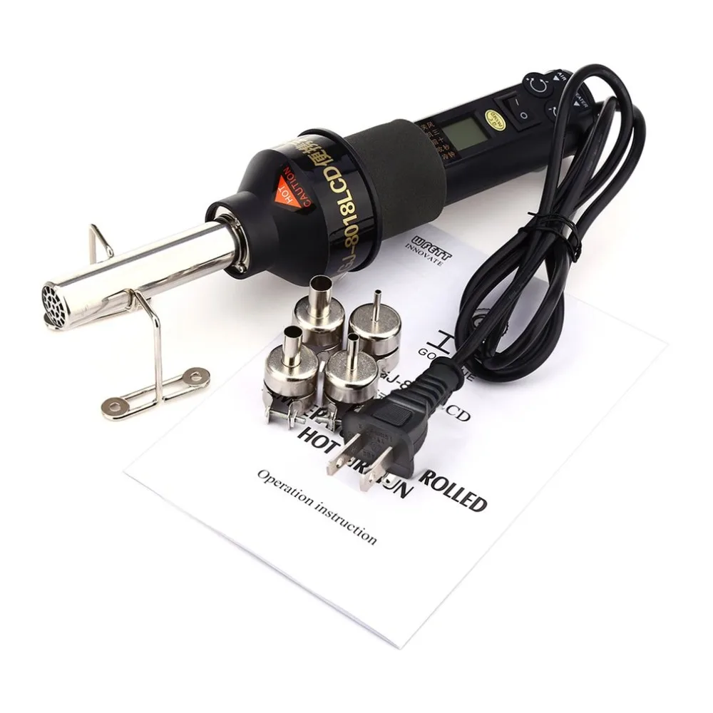 

110V 450W Adjustable Digital Electronic Heat Hot Air Gun Desoldering Soldering Station Electric Temperature Controlled Heat Gun