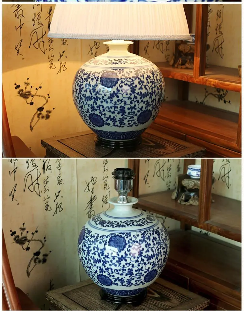 Jingdezhen Vintage style porcelain ceramic desk table lamps for bedside chinese Blue and White Porcelain table lamp vintage (1).jpg