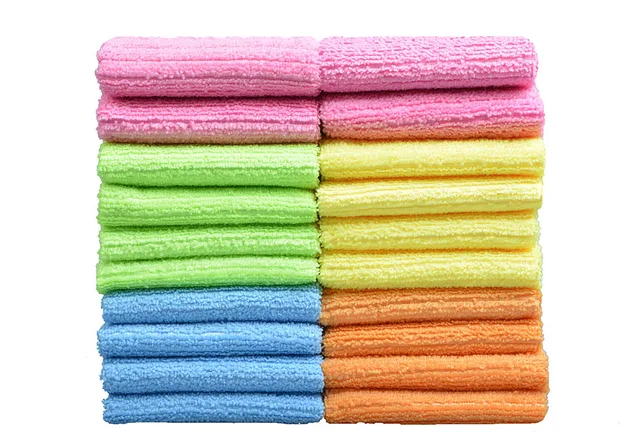 Microfiber Kitchen Towels Strips Dish Cloth Home Cleaning Cloths Microfiber Kitchen Towels Strips Dish Cloth Home Cleaning Cloths Orted Color 20pcs 30cmx30cm