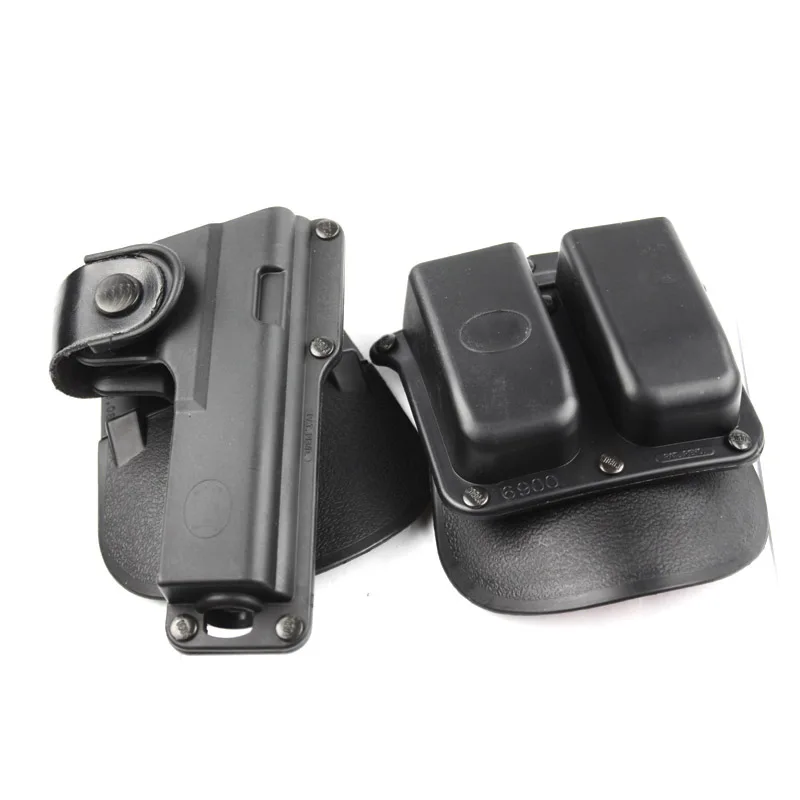 Тактическая кобура для пистолета подходит Glock 17/22/23 w/кожаный ремешок с двойным