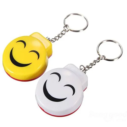 

2pcs Smile Face Alarm Self-defense Pull Chain Clasp Anti-snatch Alarm Easy To Carry Personal Emergency Alarm