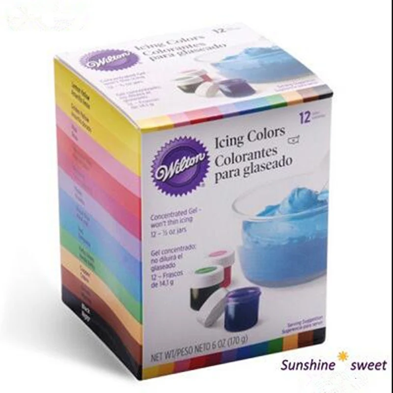 Бесплатная доставка American Wilton пигмент для торта с двойным сахаром пищевая паста