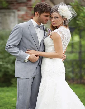 Cena Najnowsze Wzory Płaszcz Pant światła Szary Mężczyźni Garnitur Garnitury ślubne Dla Mężczyzn Slim Fit Styl Groom Blazer Niestandardowe Terno 3 Sztuka Smoking Terno