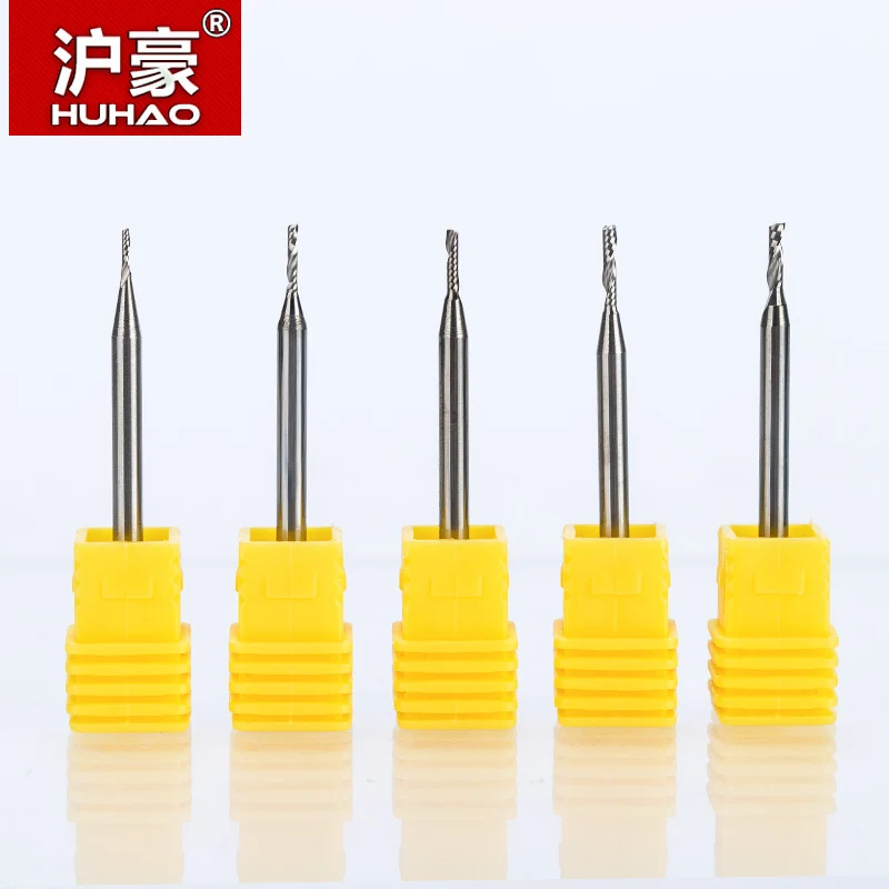 HUHAO 1PC 6mm one Flute Spiral Cutter router bit CNC end mill For MDF carbide