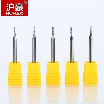 

HUHAO 10pcs/lot Shank 3.175mm Milling Cutter Single Flute Spiral Cutter CNC Router Bit For MDF Carbide End Mill