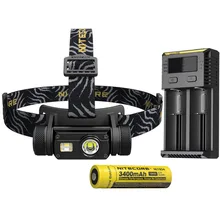 NITECORE HC65 комплект перезаряжаемых фар CREE XM-L2 U2 max 1000 люмен наружная фара с аккумулятором 18650 3400 мАч USB кабель