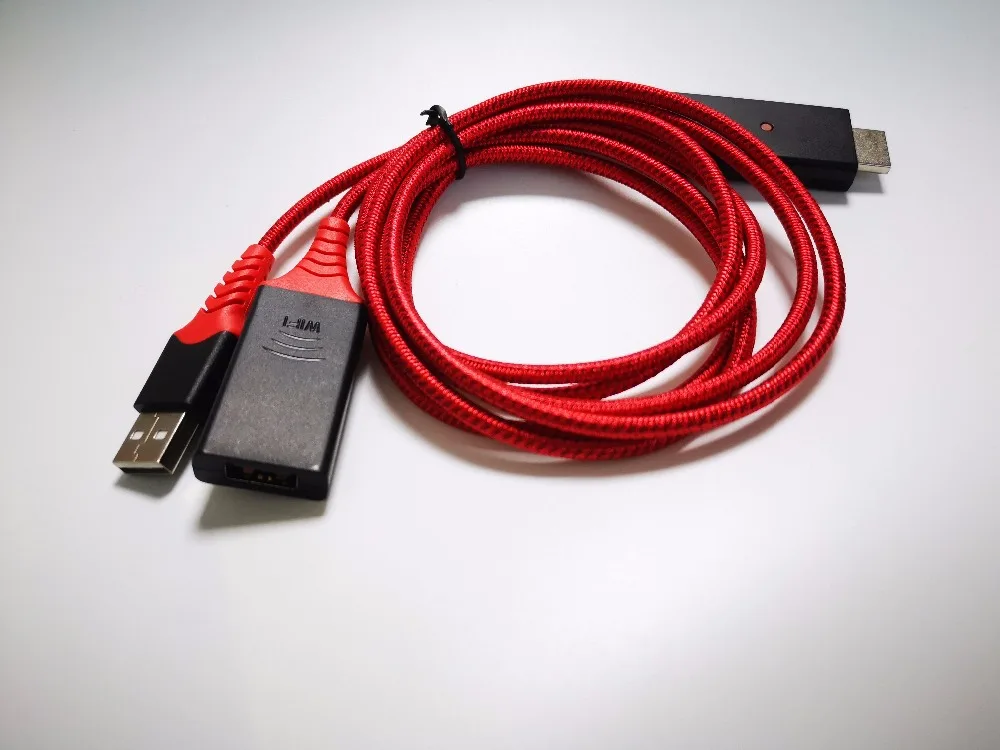 2 in1 Литой Wi-Fi Дисплей HD 1080 P HDMI конвертер адаптер 2 м USB кабель для HD ТВ адаптеру HDMI/VGA/AV