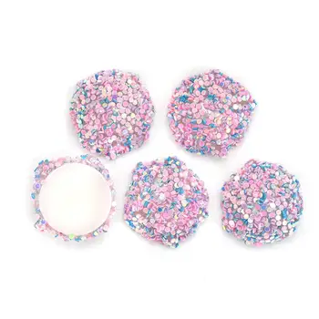 

Doreen Box Acrylic Dome Seals Cabochon Round Colorful AB Rainbow Color Sequins DIY Jewelry Findings 19mm( 6/8") Dia, 10 PCs