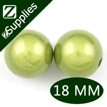 

Fashion Green Yellow Loose Round Miracle Beads, Plastic Perle Magique for Jewelry Making