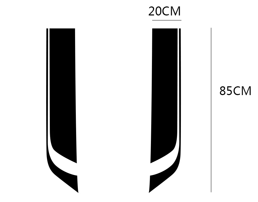 2шт 20 см х 85 см накладка на капот автомобиля наклейки гоночные спортивные Автомобильная виниловая пленка наклейка Стильные наклейки для стайлинга автомобиля Принадлежности для тюнинга