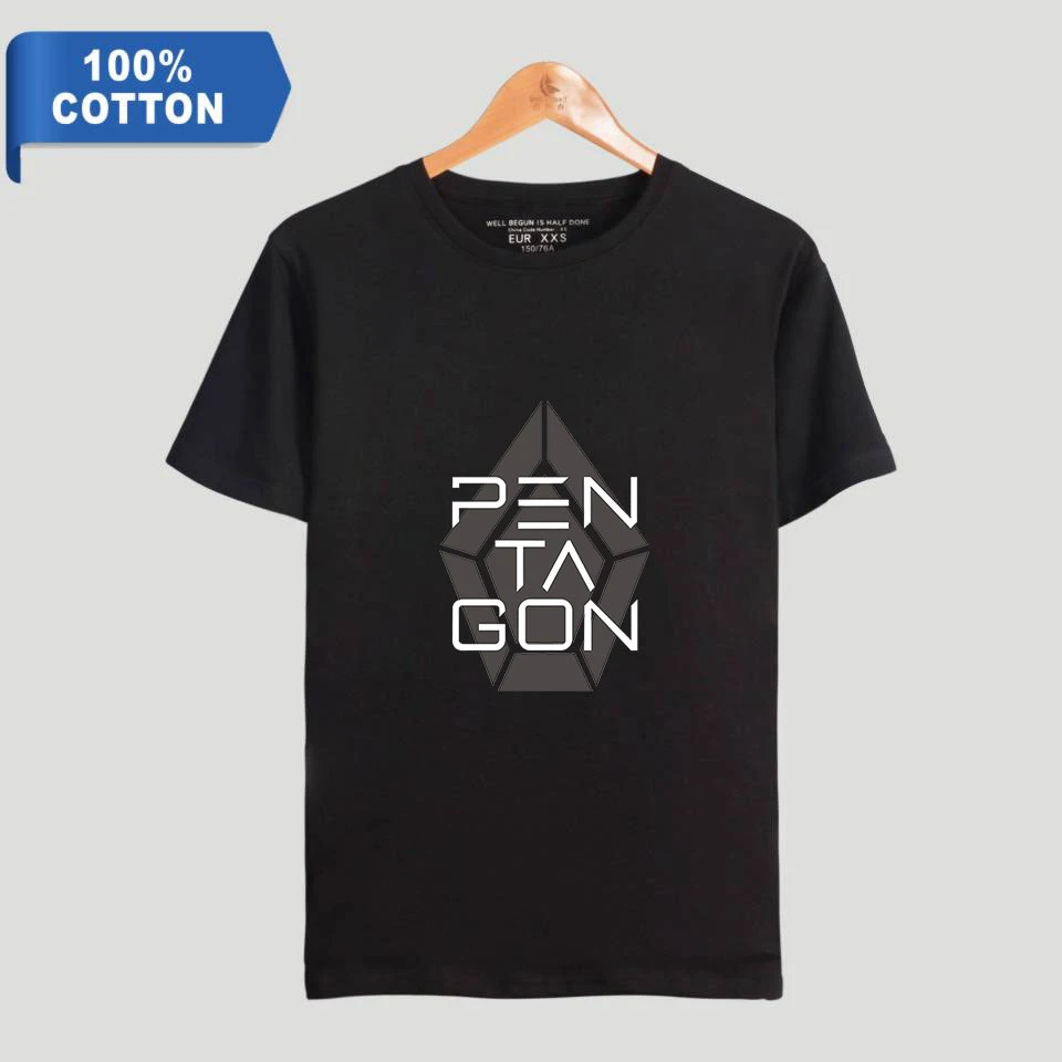 

New 100% Cotton 2019 Kpop PENTAGON Album Five Senses 2D Print Women/Men Clothes Hot Sale Short Sleeve T-Shirt Casual T Shirt