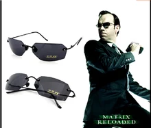 Matrix Morpheus gafas de Sol gafas De sol de Película hombres 15.9g Ultraligero Sin Montura Classic Oval gafas Oculos gafas de sol 2017 Nuevo