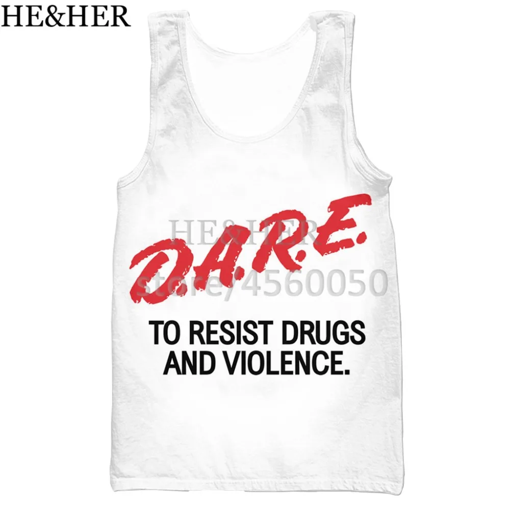 DARE To Keep Kids Off Drug 3D Печатный унисекс Топ на бретельках модный прохладный летний топ на бретельках для мужчин женские топы топ на бретельках