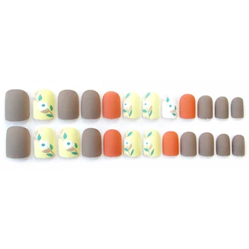 

24pcs Women Fake Nails Tip Frosted Matte Manicure Decoration DIY False Nails NShopping
