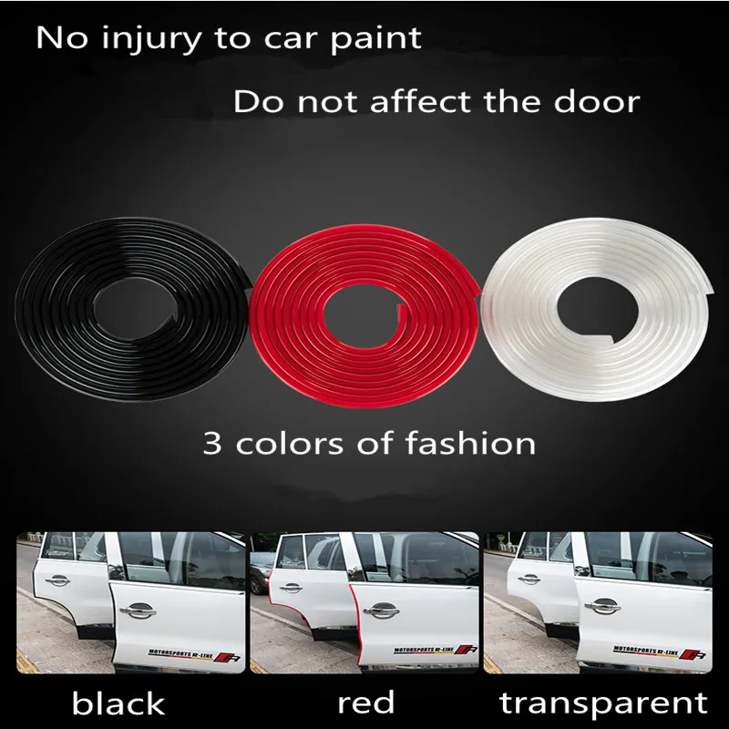 

Car Door Styling anti-scratch strip invisible door seal crash bar for Renault clio megane 2 3 captur logan kadjar Accessories