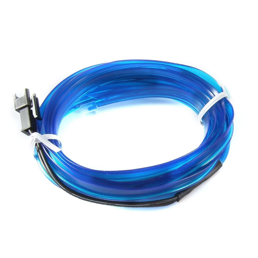 JX-LCLYL 2M Blue LED 12V EL Wire Interior Cold Light Strip Car Atmosphere Decor Light